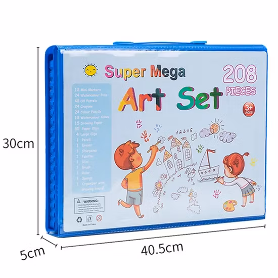 Commercio all'ingrosso 208 PZ Pastelli Acquerello Bambini Pittura A Olio Bastone Pittura Disegno Giocattoli Art Set Pastelli Regalo Di Compleanno