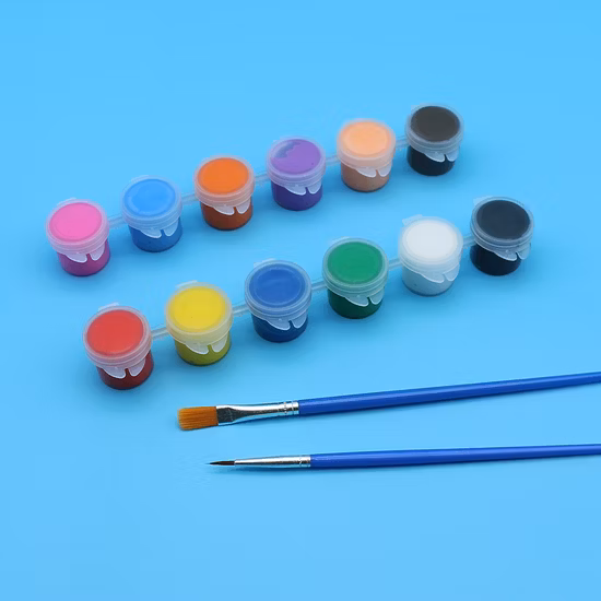 Set di vernice acrilica all'ingrosso da 5 ml, 12 colori, per bambini
